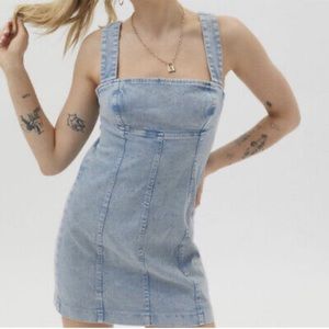 Urban Outfitters UO Golden Hour Structured Denim Mini Dress